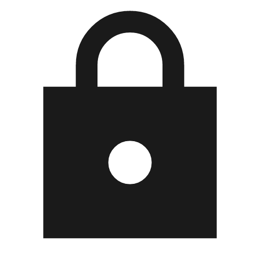 Lock sharp icon, sharp-cornered style, from Material Symbols