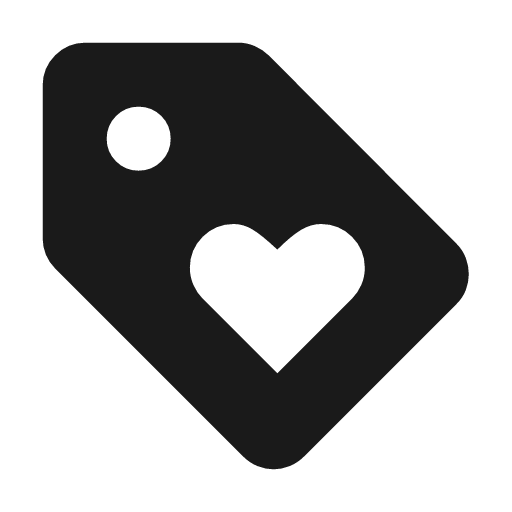 Loyalty icon, solid style, from Material Symbols