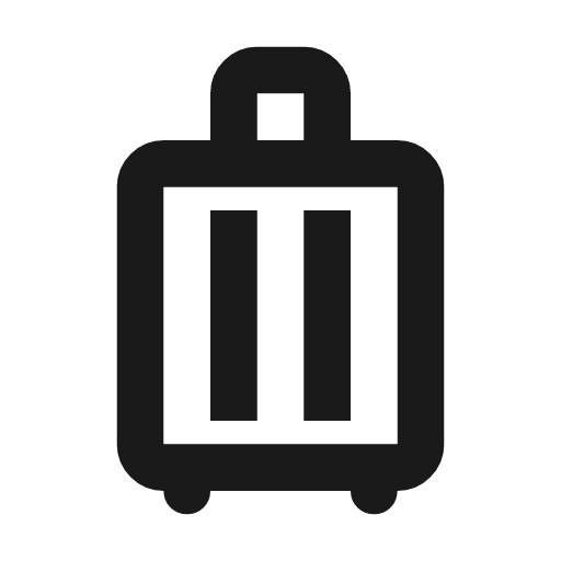 Luggage outline icon, outline style, from Material Symbols