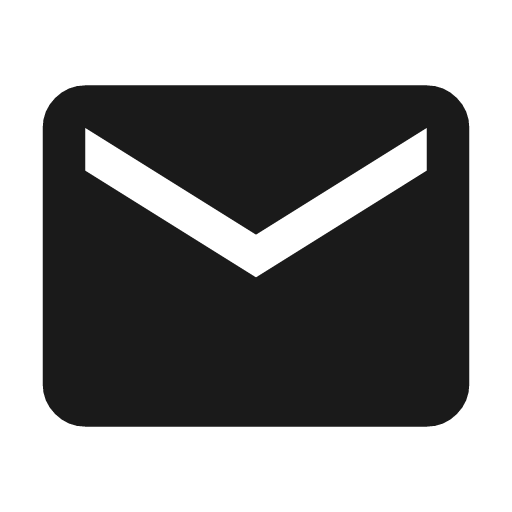 Mail icon, solid style, from Material Symbols