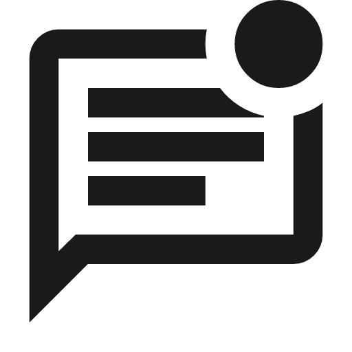 Mark unread chat alt outline icon, outline style, from Material Symbols