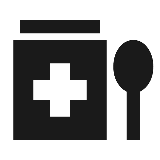 Medication liquid sharp icon, sharp-cornered style, from Material Symbols