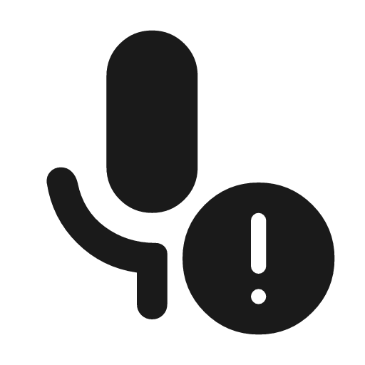 Mic alert rounded icon, rounded style, from Material Symbols