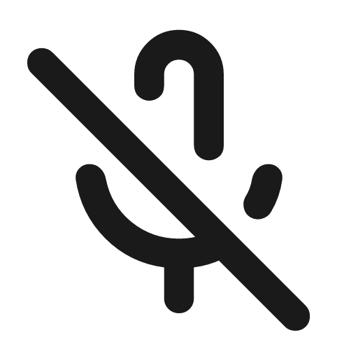 Mic off outline rounded icon, rounded style, from Material Symbols
