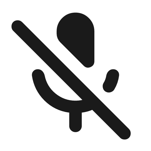 Mic off rounded icon, rounded style, from Material Symbols