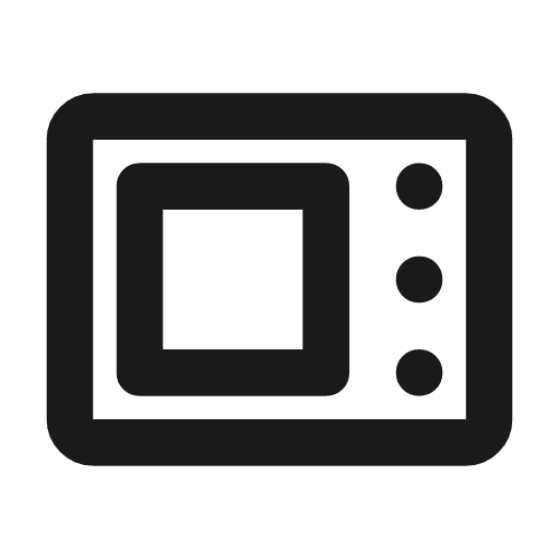 Microwave gen outline rounded icon, rounded style, from Material Symbols