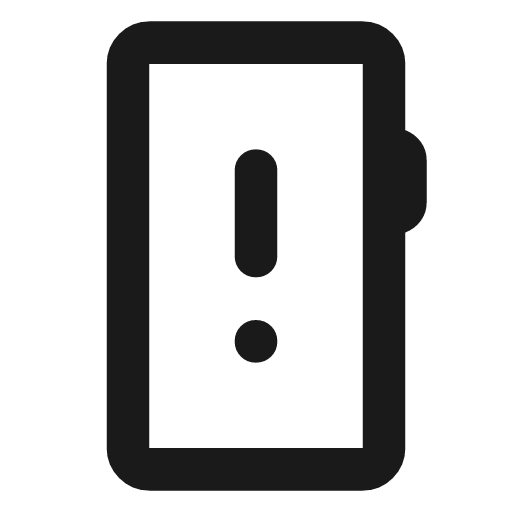 Mobile alert outline rounded icon, rounded style, from Material Symbols