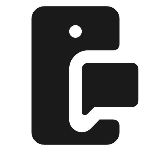Mobile chat rounded icon, rounded style, from Material Symbols