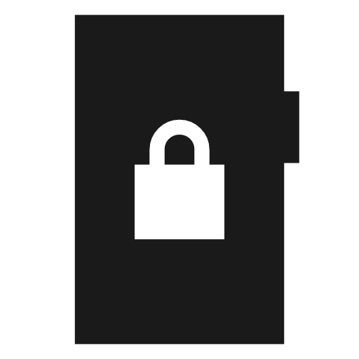 Mobile lock portrait sharp icon, sharp-cornered style, from Material Symbols