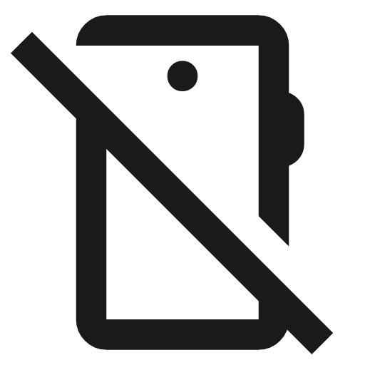 Mobile off outline icon, outline style, from Material Symbols