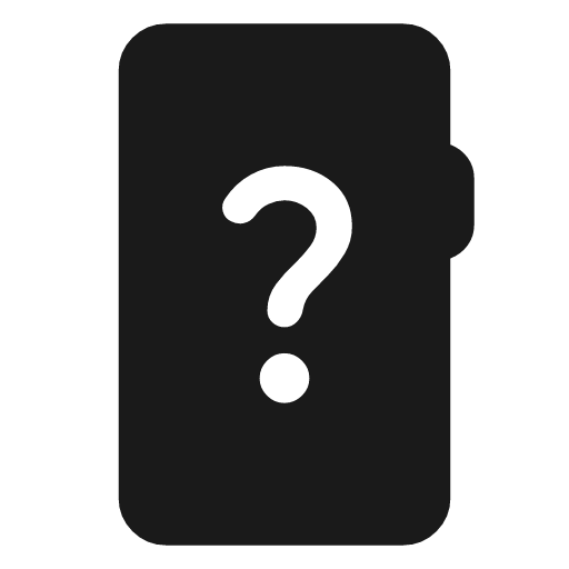 Mobile question rounded icon, rounded style, from Material Symbols