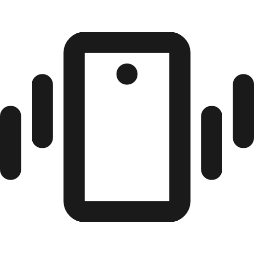 Mobile sensor hi outline rounded icon, rounded style, from Material Symbols