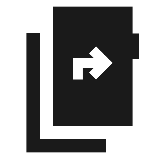 Mobile share stack sharp icon, sharp-cornered style, from Material Symbols