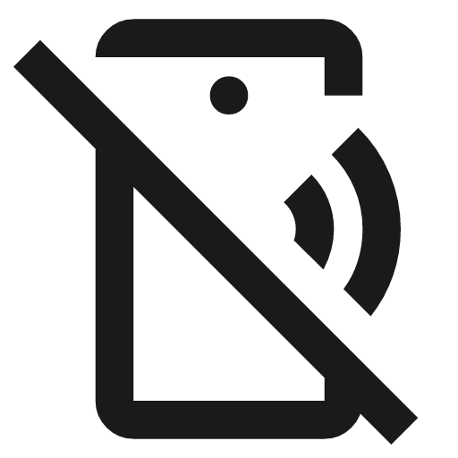 Mobile sound off outline icon, outline style, from Material Symbols
