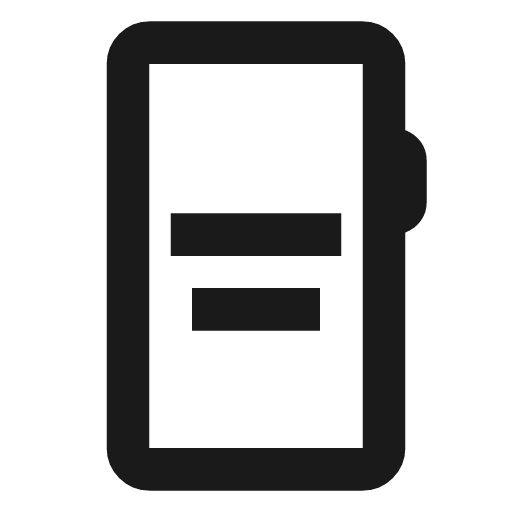 Mobile text 2 outline icon, outline style, from Material Symbols