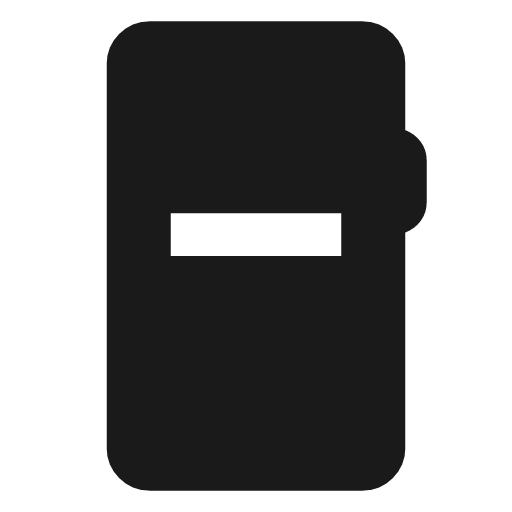 Mobile text icon, solid style, from Material Symbols