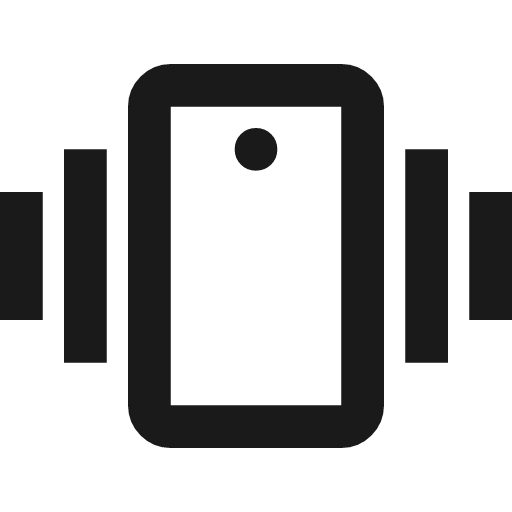 Mobile vibrate outline icon, outline style, from Material Symbols