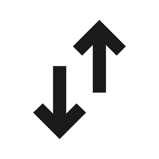 Mobiledata arrows icon, solid style, from Material Symbols