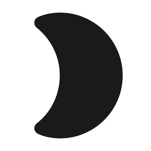 Mode night rounded icon, rounded style, from Material Symbols