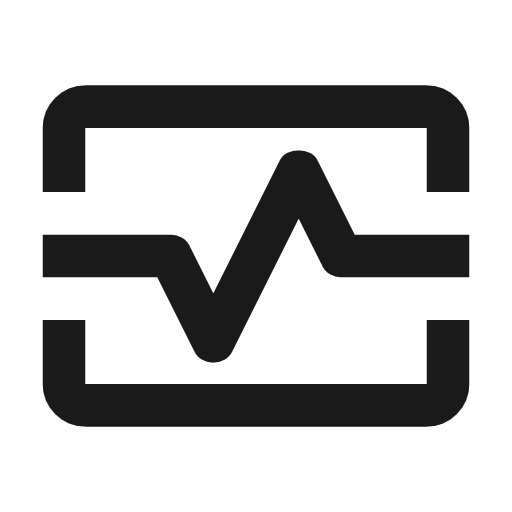 Monitor heart outline icon, outline style, from Material Symbols
