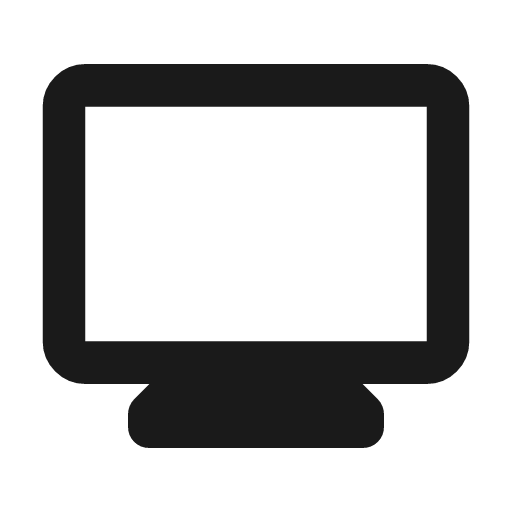 Monitor outline rounded icon, rounded style, from Material Symbols