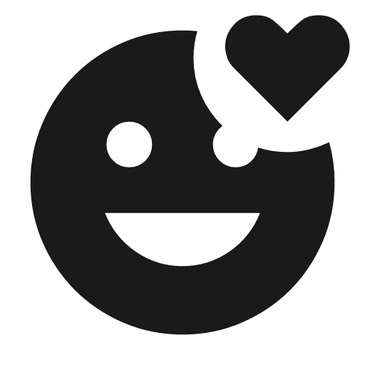Mood heart icon, solid style, from Material Symbols