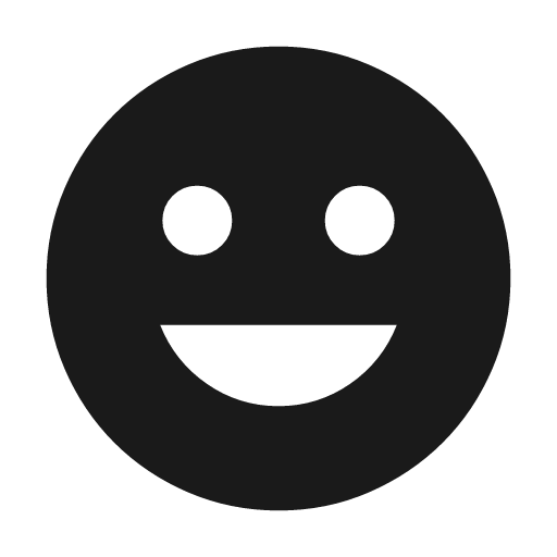 Mood icon, solid style, from Material Symbols
