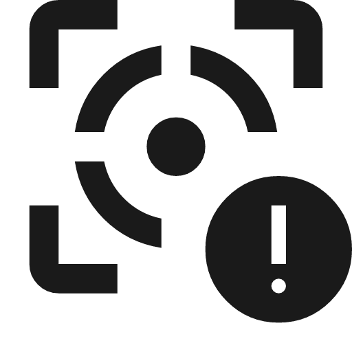 Motion sensor alert icon, solid style, from Material Symbols