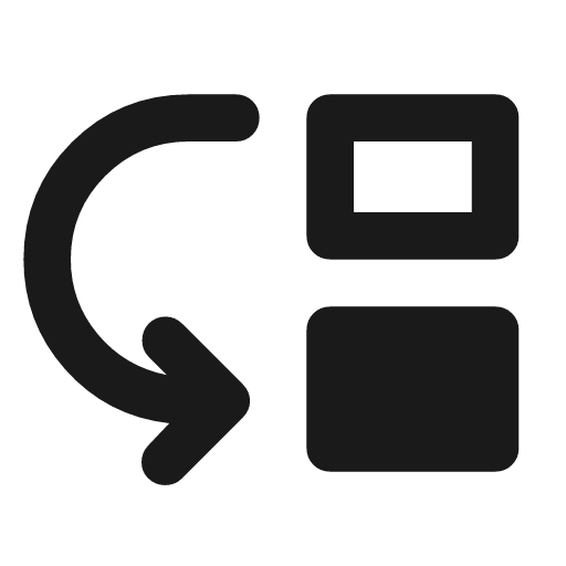 Move down rounded icon, rounded style, from Material Symbols