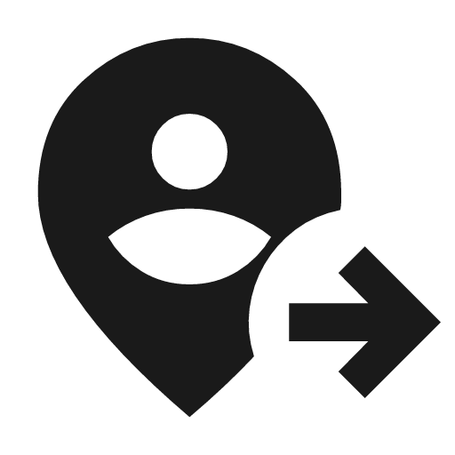 Move location icon, solid style, from Material Symbols