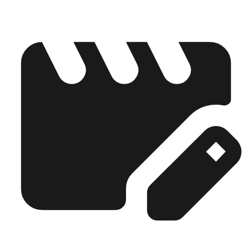 Movie edit rounded icon, rounded style, from Material Symbols