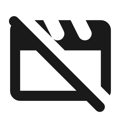Movie off outline rounded icon, rounded style, from Material Symbols