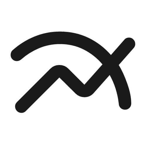 Multiline chart rounded icon, rounded style, from Material Symbols