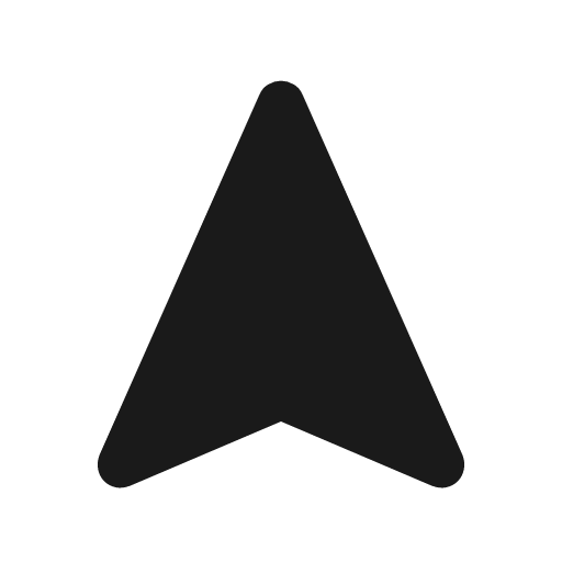 Navigation rounded icon, rounded style, from Material Symbols