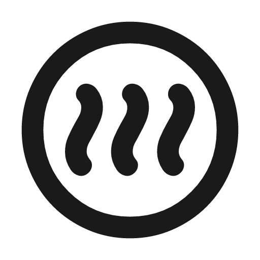 Nest farsight heat outline rounded icon, rounded style, from Material Symbols