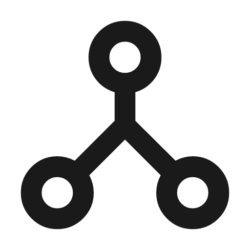 Network node icon, solid style, from Material Symbols