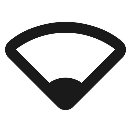 Network wifi 1 bar rounded icon, rounded style, from Material Symbols