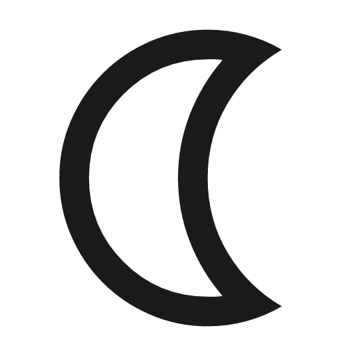 Nightlight outline icon, outline style, from Material Symbols