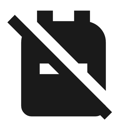 No backpack icon, solid style, from Material Symbols