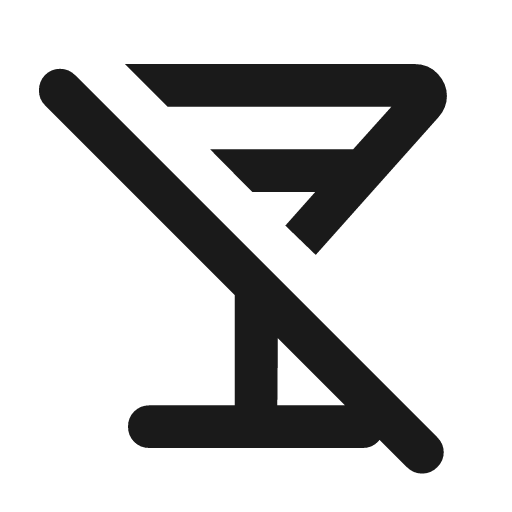 No drinks outline rounded icon, rounded style, from Material Symbols