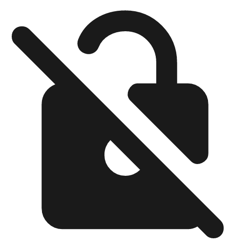 No encryption rounded icon, rounded style, from Material Symbols
