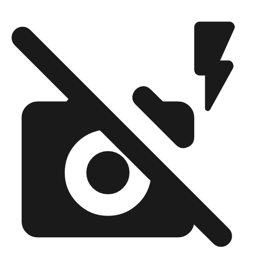 No flash rounded icon, rounded style, from Material Symbols