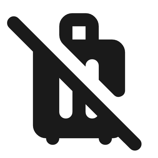 No luggage rounded icon, rounded style, from Material Symbols