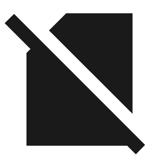 No sim sharp icon, sharp-cornered style, from Material Symbols