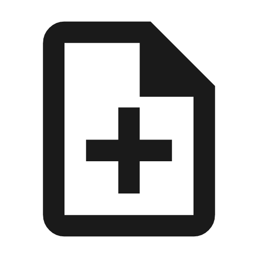 Note add outline icon, outline style, from Material Symbols