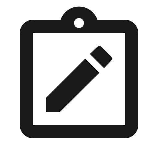 Note alt outline icon, outline style, from Material Symbols