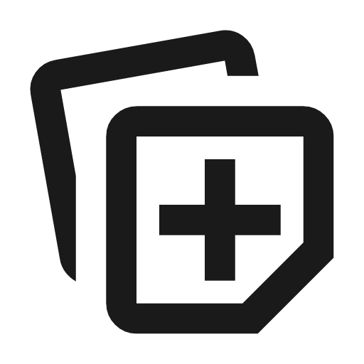 Note stack add outline icon, outline style, from Material Symbols