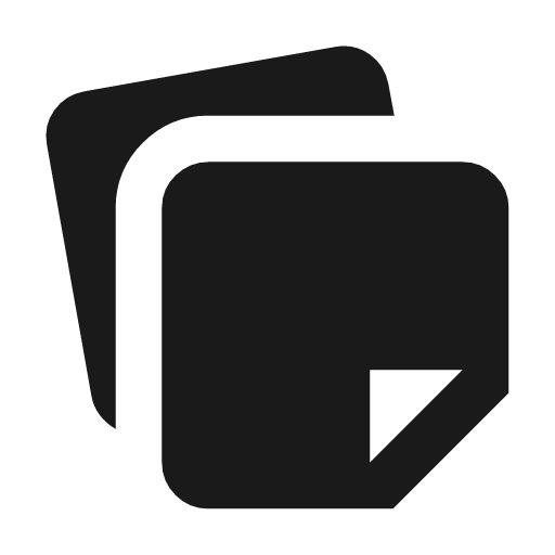 Note stack icon, solid style, from Material Symbols