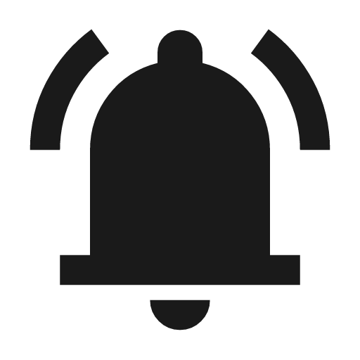 Notifications active icon, solid style, from Material Symbols