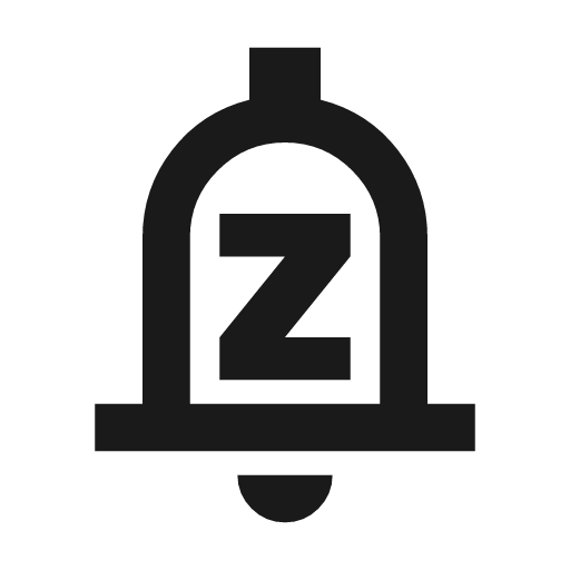 Notifications paused outline sharp icon, sharp-cornered style, from Material Symbols